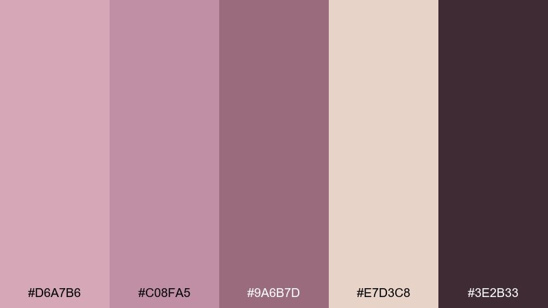 desert orchid color palette with hex codes