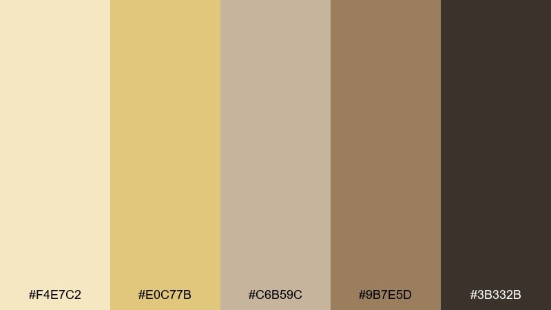 desert paper flax color palette with hex codes