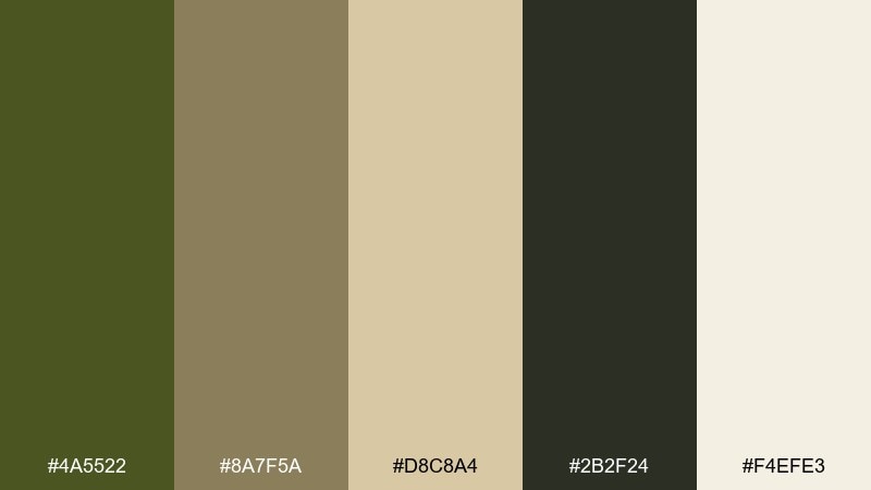 desert patrol neutrals color palette with hex codes