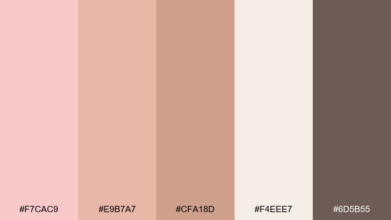 desert pink horizon rose quartz color palette with hex codes