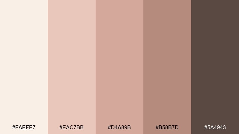desert rose minimal color palette with hex codes