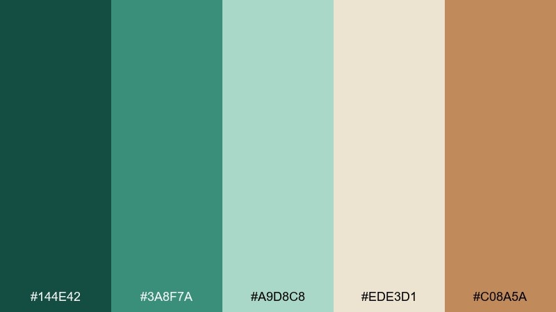 desert sage jade color palette with hex codes