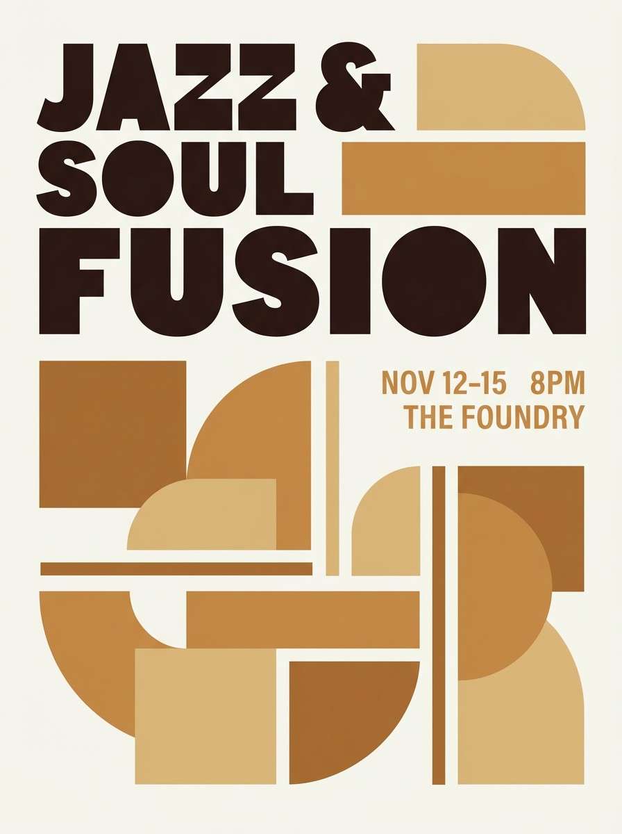 bold warm event poster