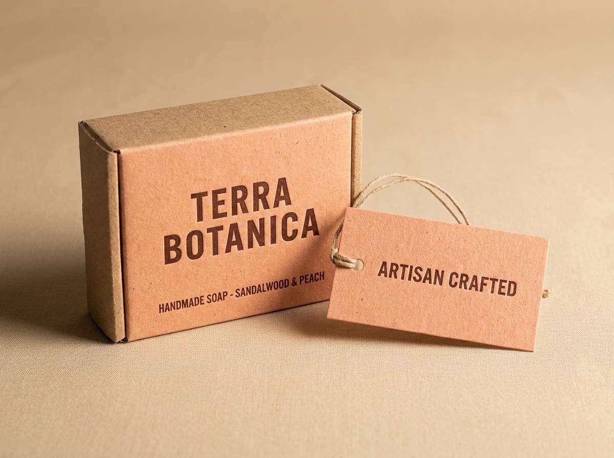 handmade ad in peach tones