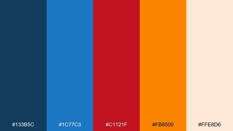 desert signal color palette with hex codes