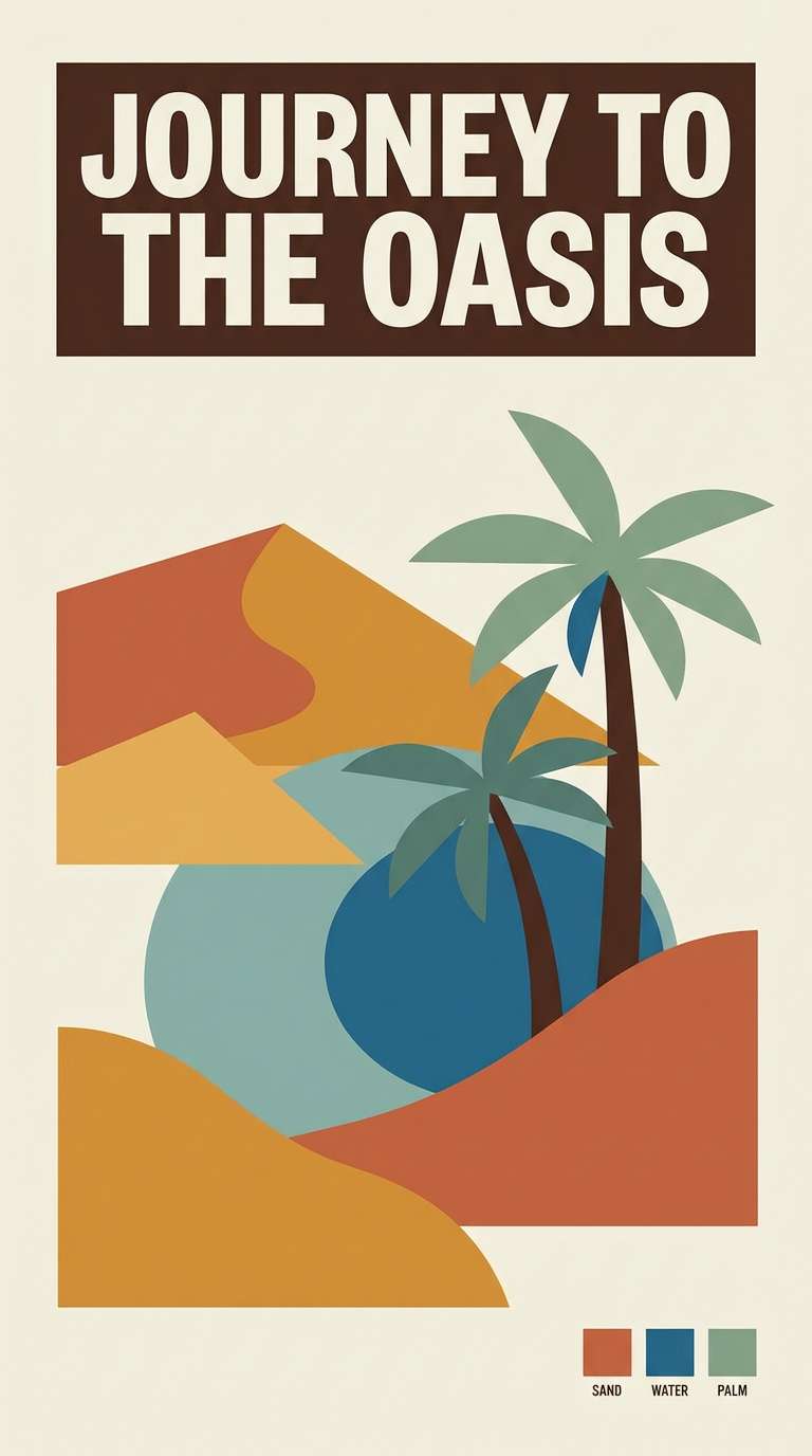 desert travel ad poster