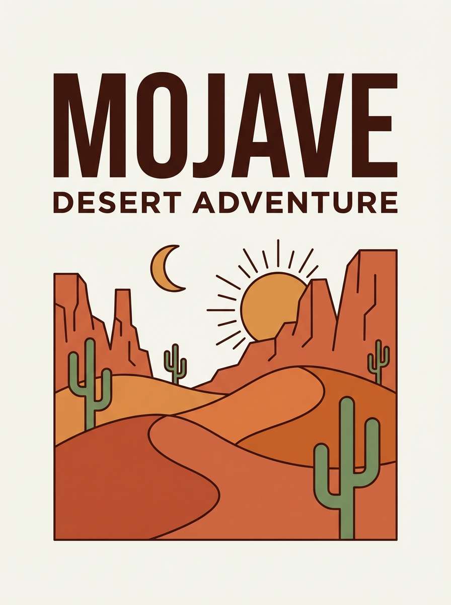 desert travel poster design