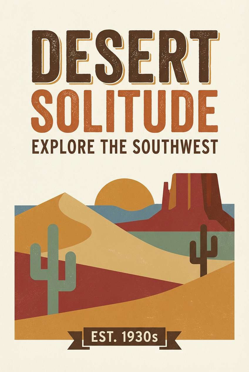 desert travel poster