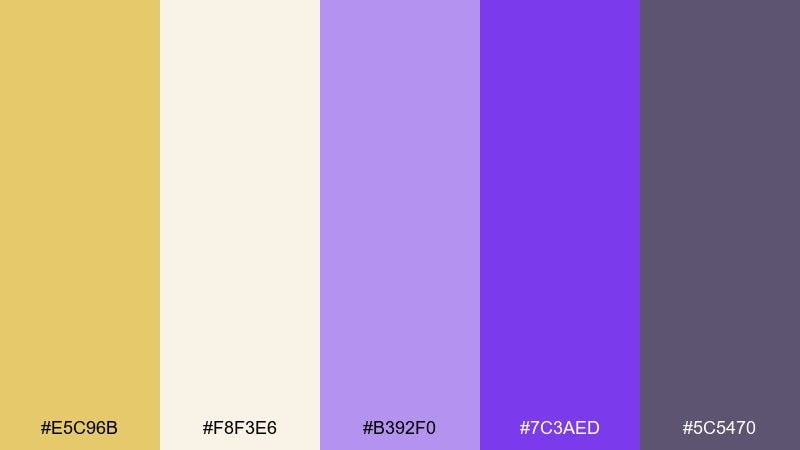 desert violet color palette with hex codes