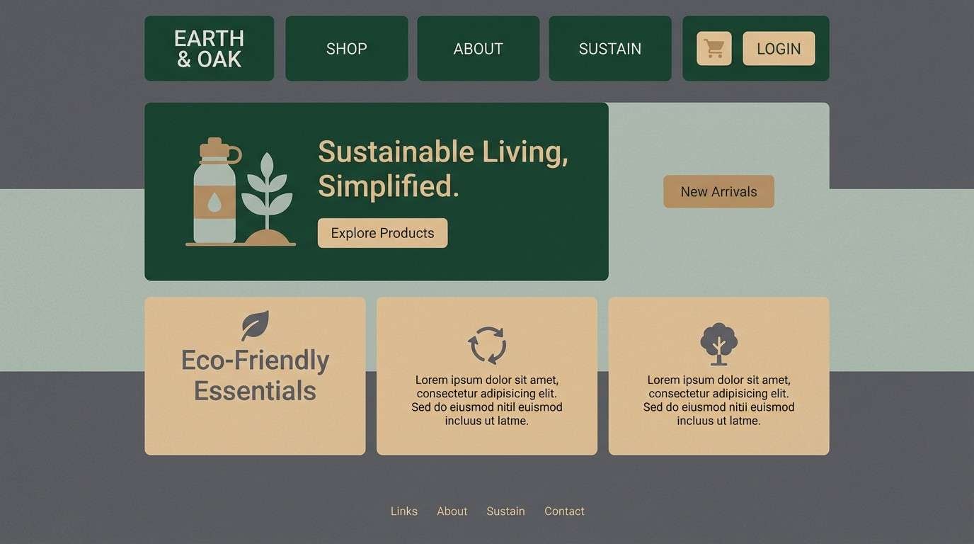 eco brand homepage ui
