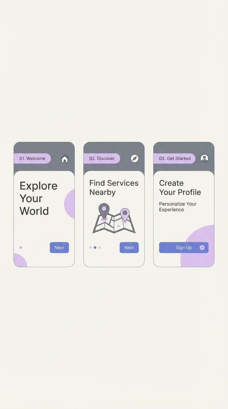 app onboarding screens