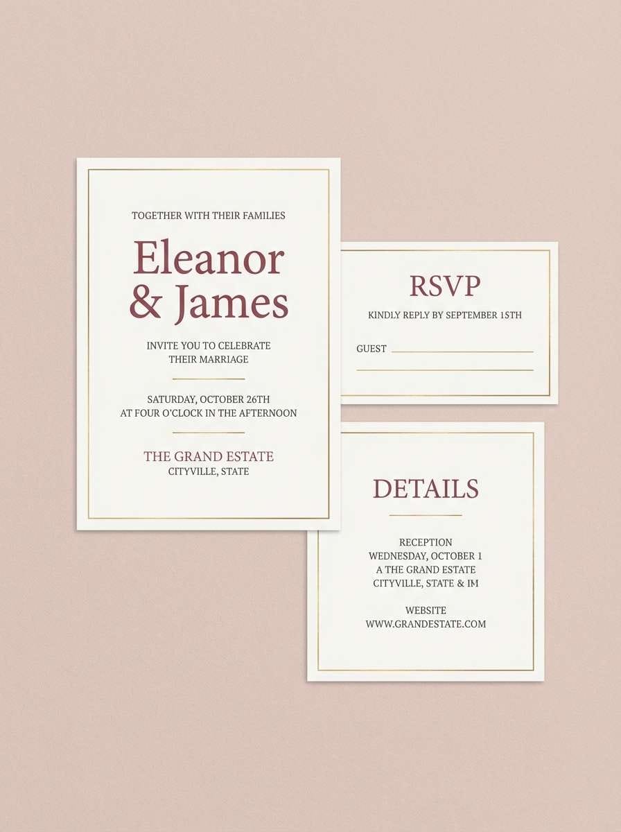wedding invitation suite