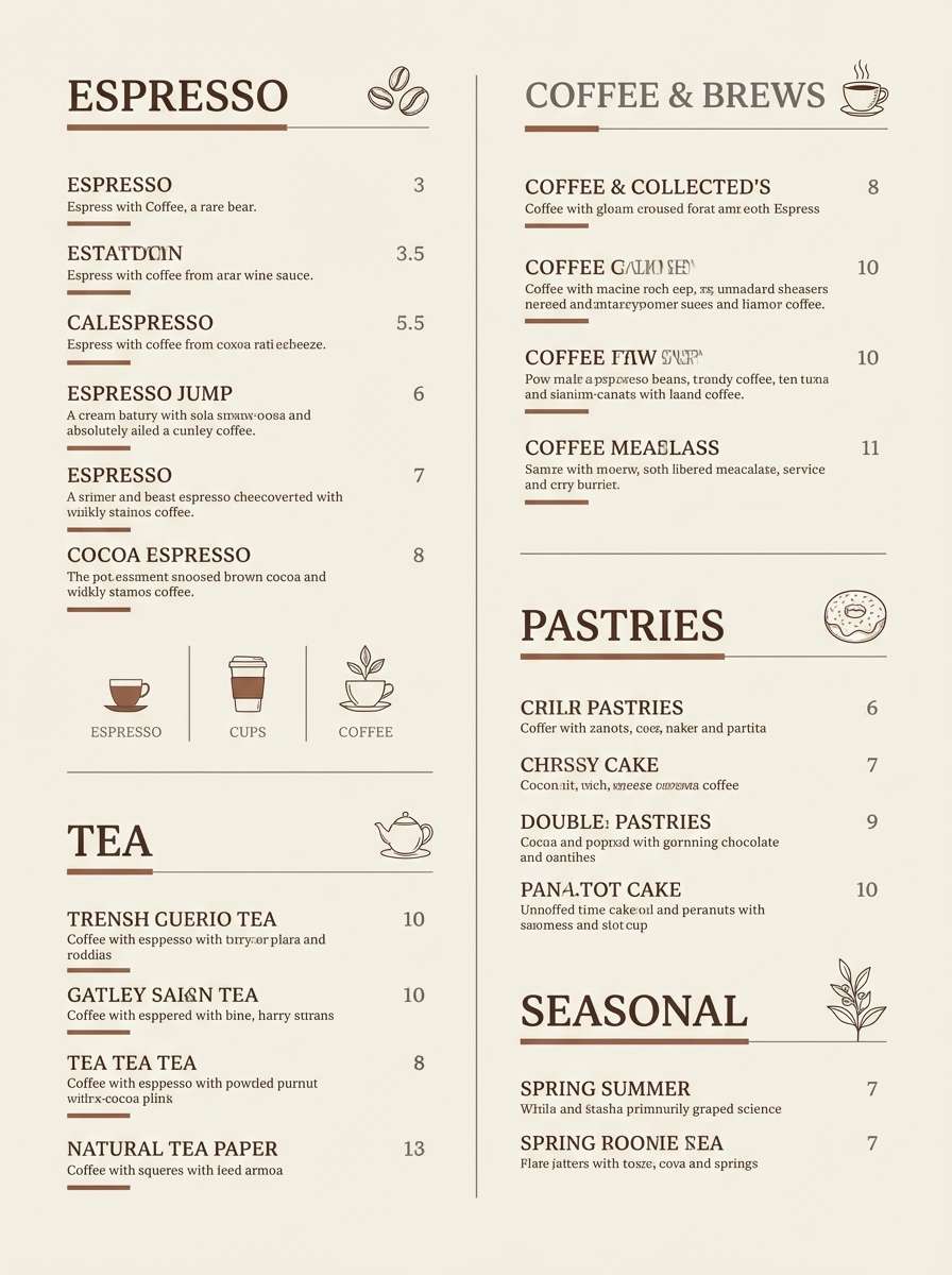 coffee menu design
