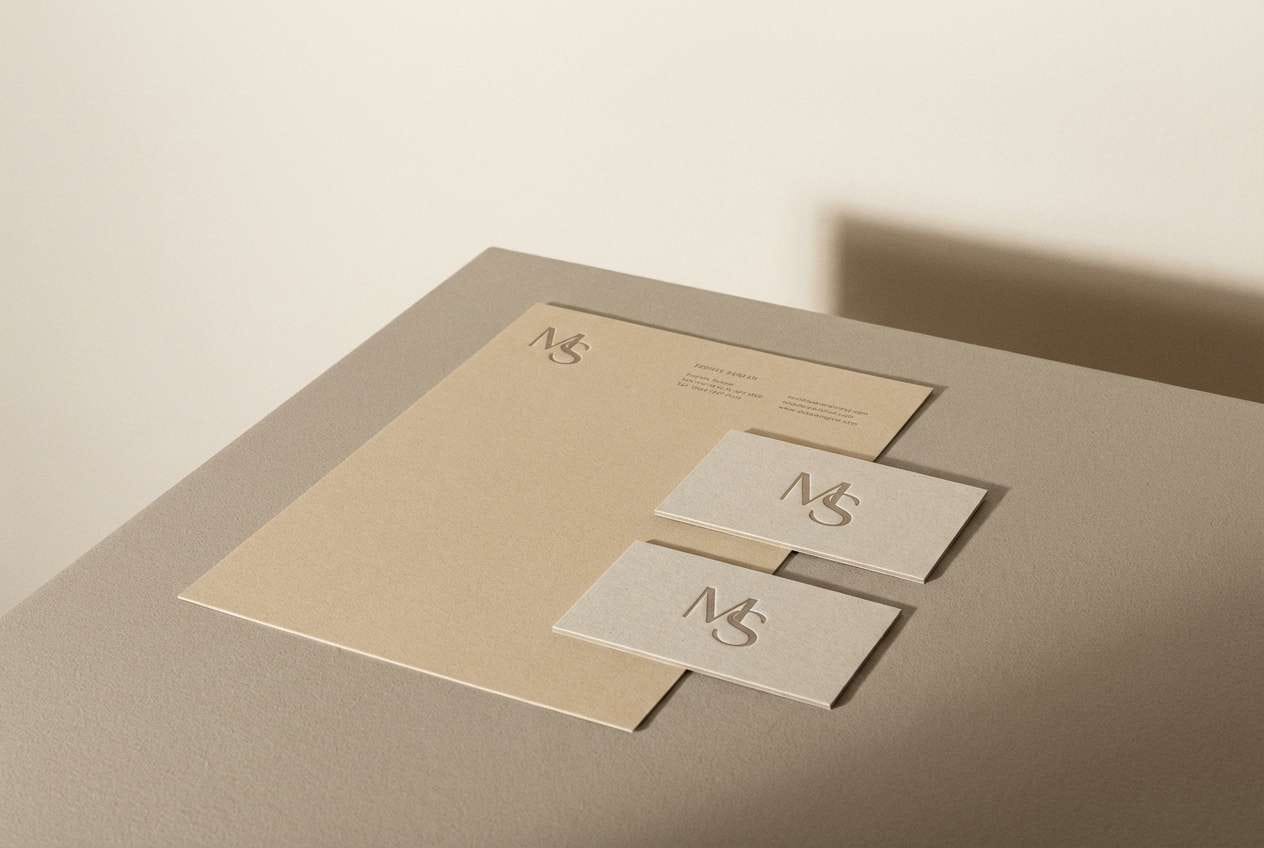 minimal stationery set