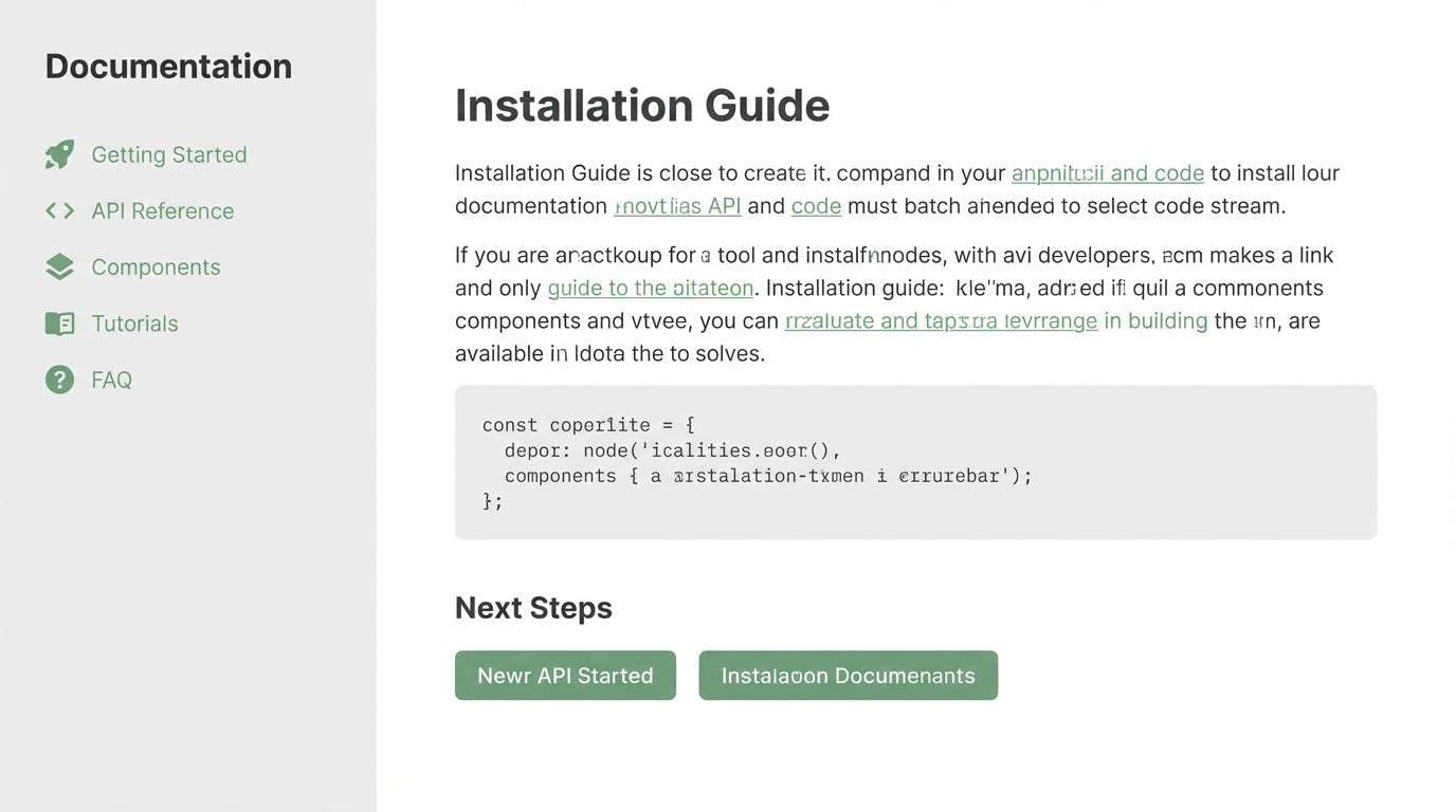documentation ui layout