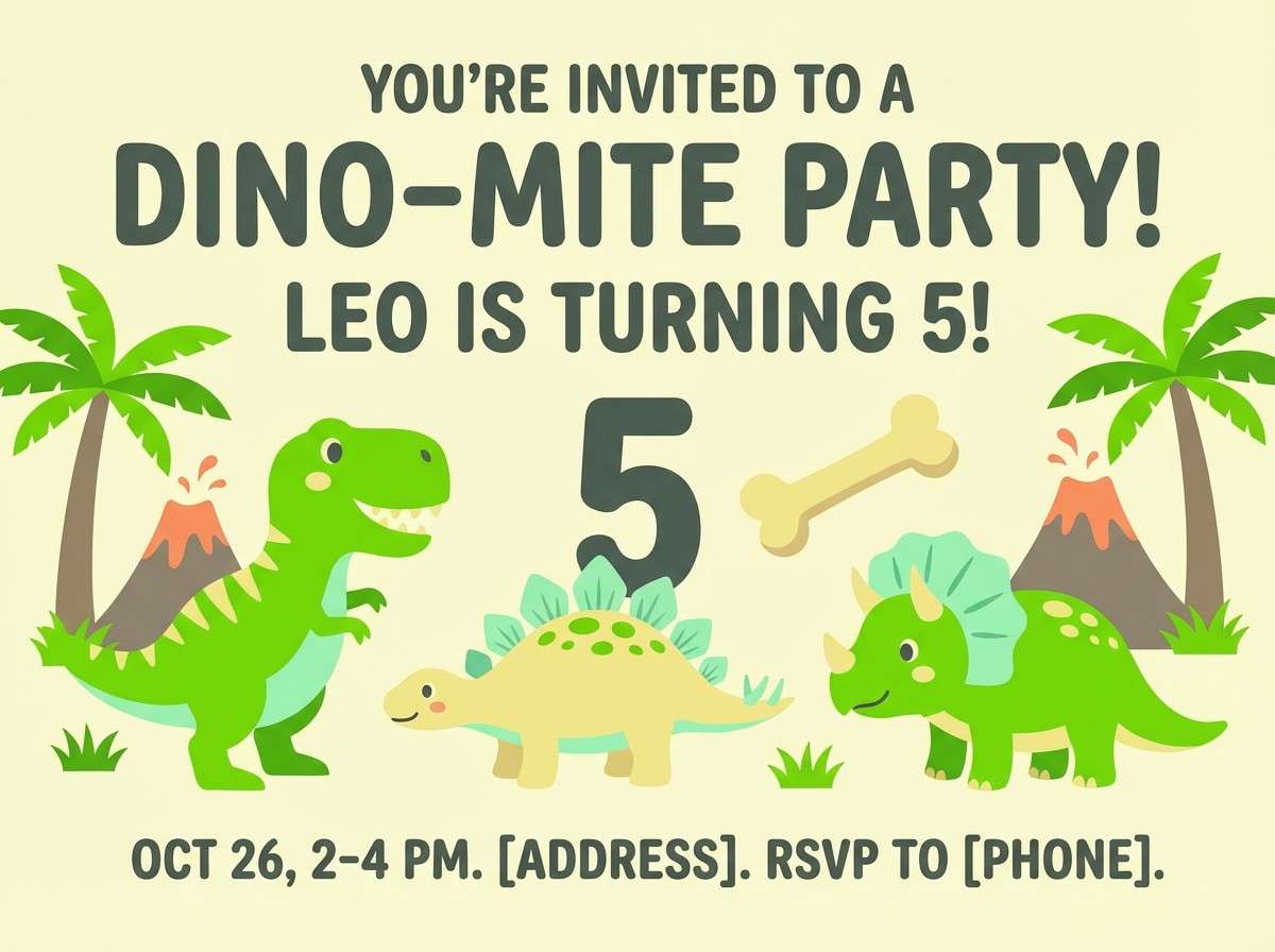 kids invitation design