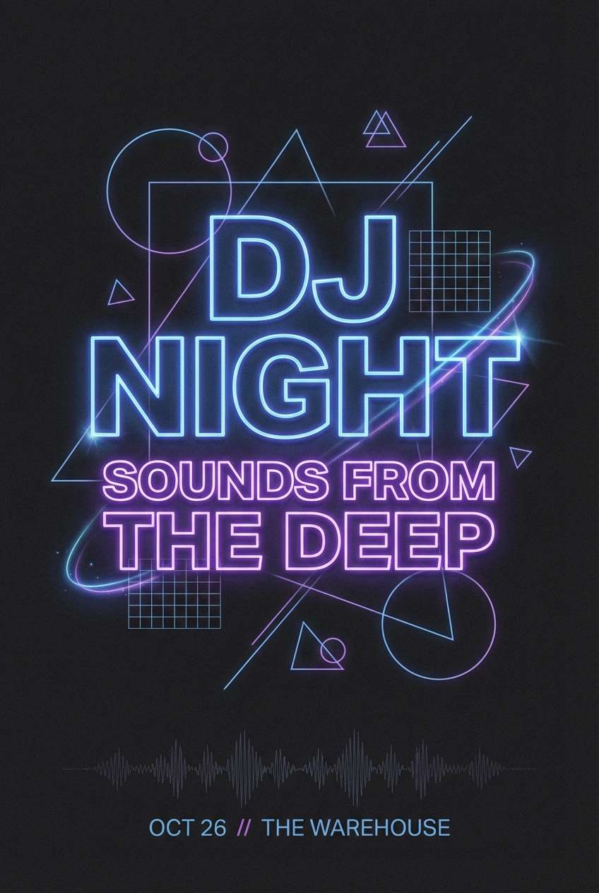 dj night poster
