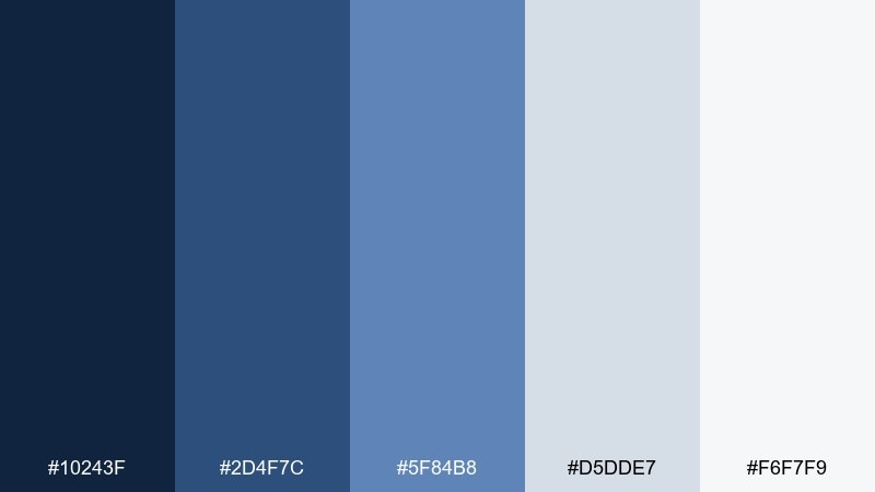 dockside denim nautical color palette with hex codes