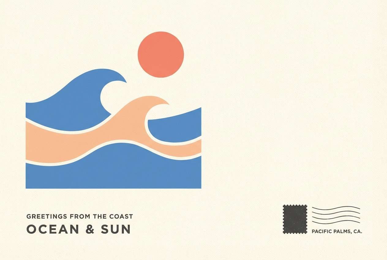 travel postcard design