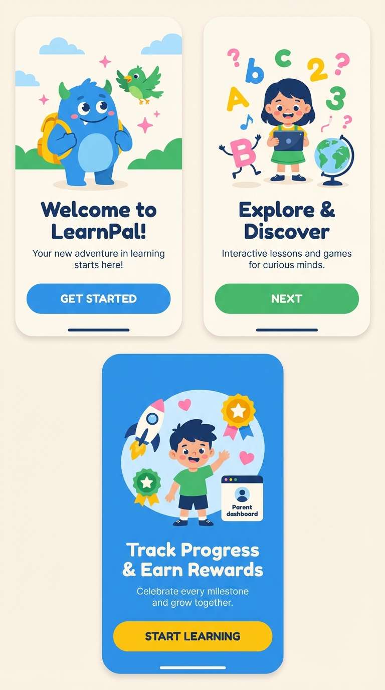 kids app onboarding