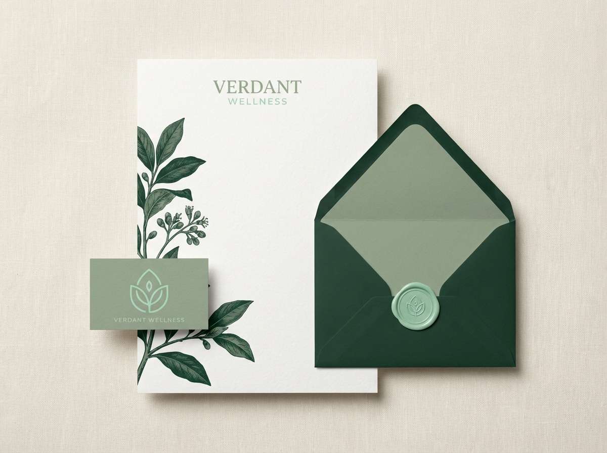 mint and linen stationery mockup