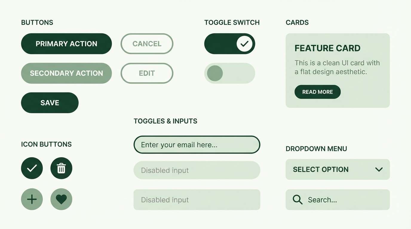 minimal green ui kit