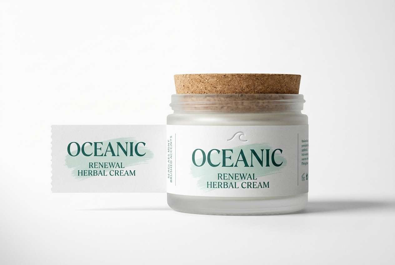 seaglass skincare label