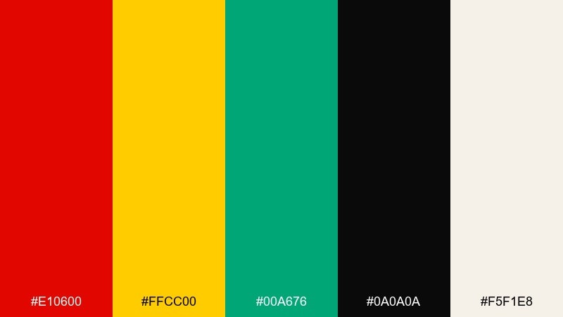 dragon parade neon chinese new year color palette with hex codes