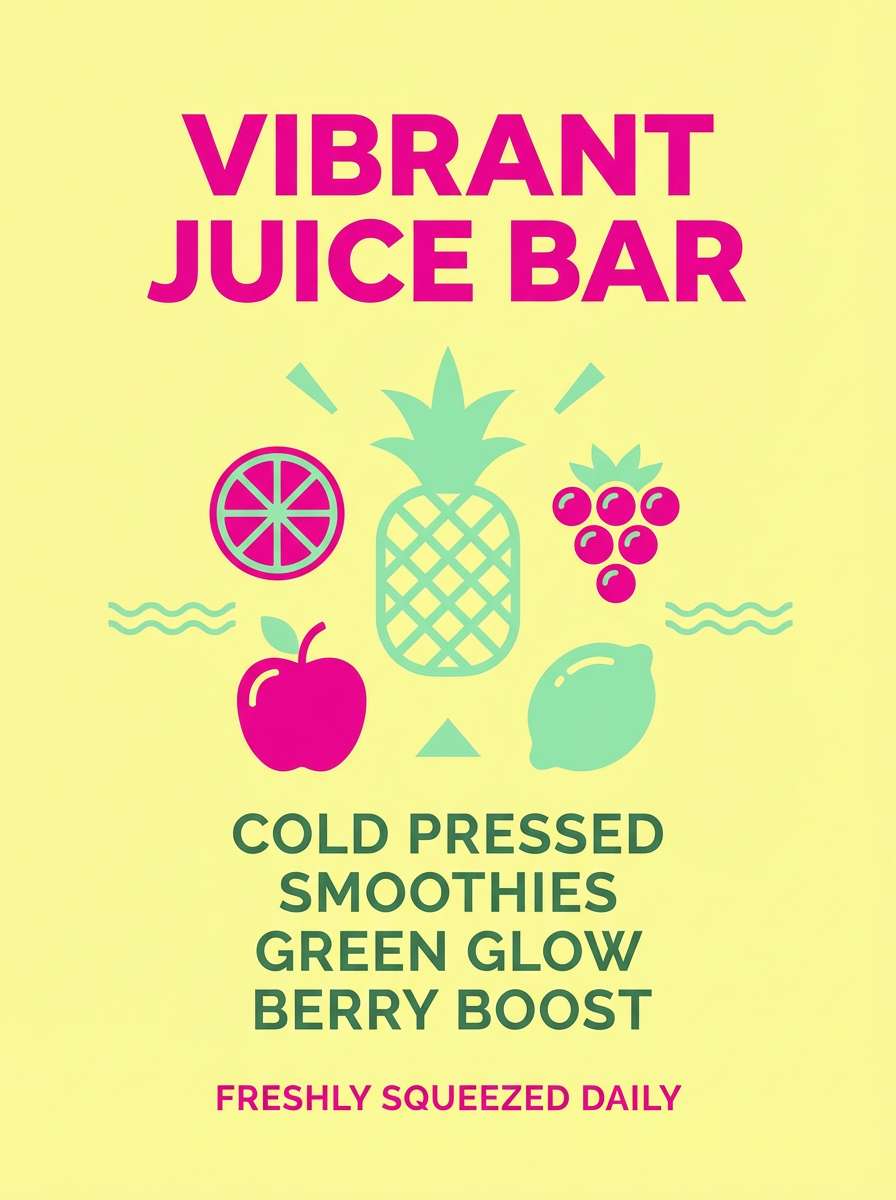 juice poster pink mint