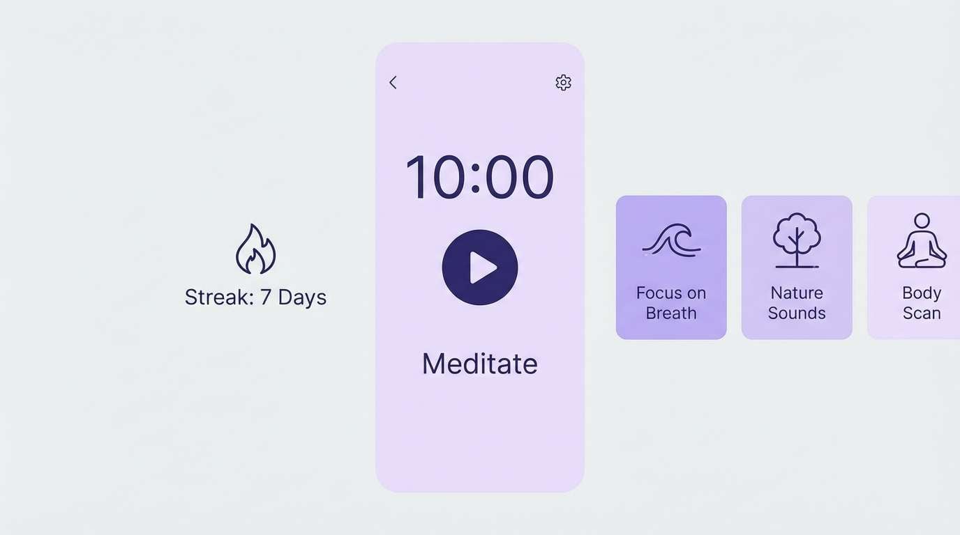iris meditation ui mockup