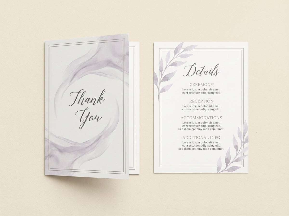 linen thank you card