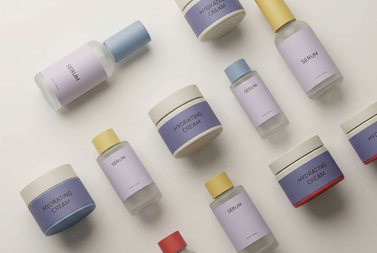 lavender skincare packaging