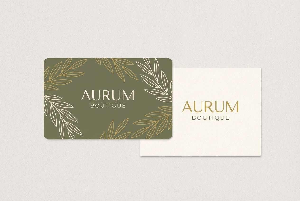 boutique gift card design
