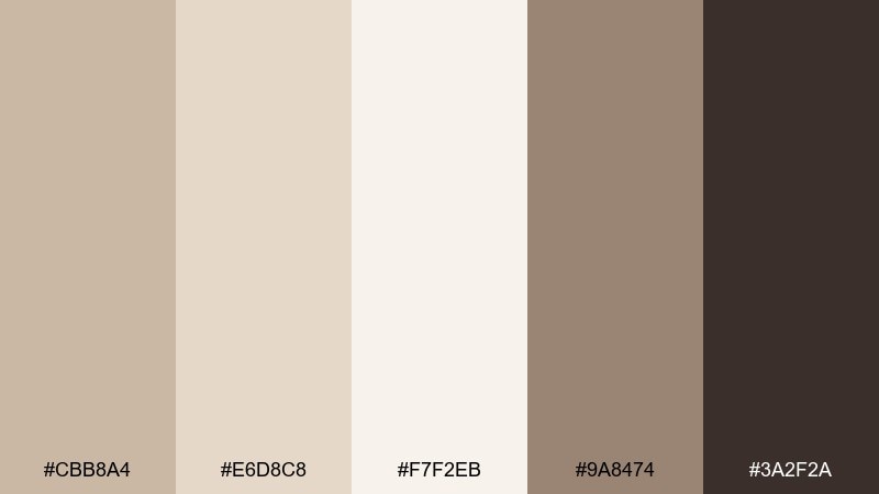 driftwood neutral boho wedding color palette with hex codes