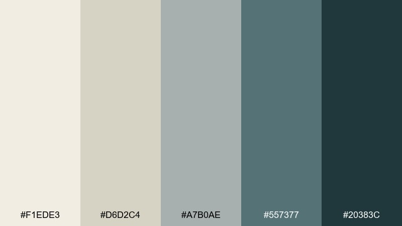 driftwood neutral lake color palette with hex codes