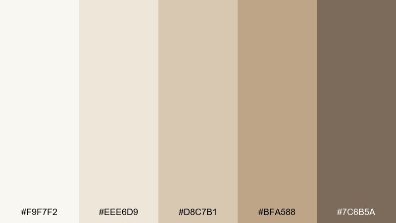 driftwood neutral color palette with hex codes