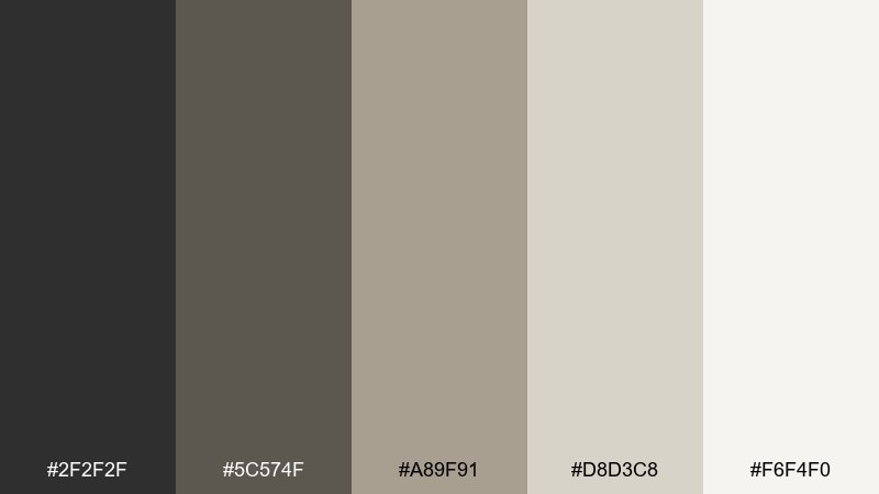 driftwood neutrals sea color palette with hex codes