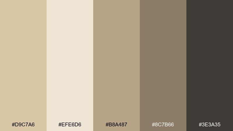 dune morning beige sand color palette with hex codes