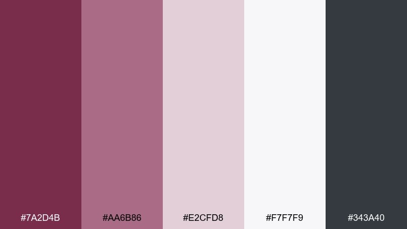 dusty berry workspace mulberry color palette with hex codes