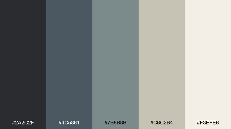 dusty globe library color palette with hex codes