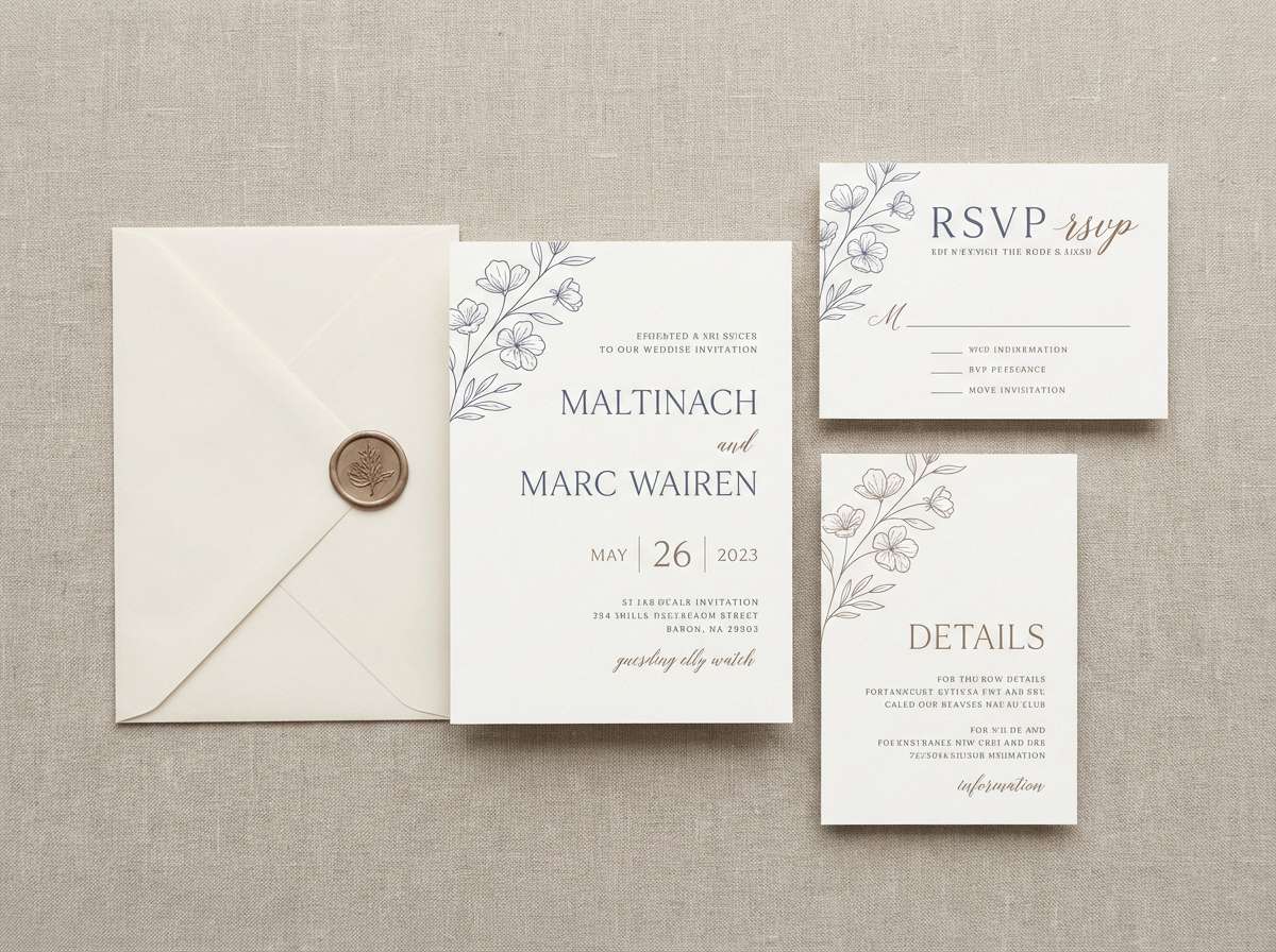 dusty indigo invites