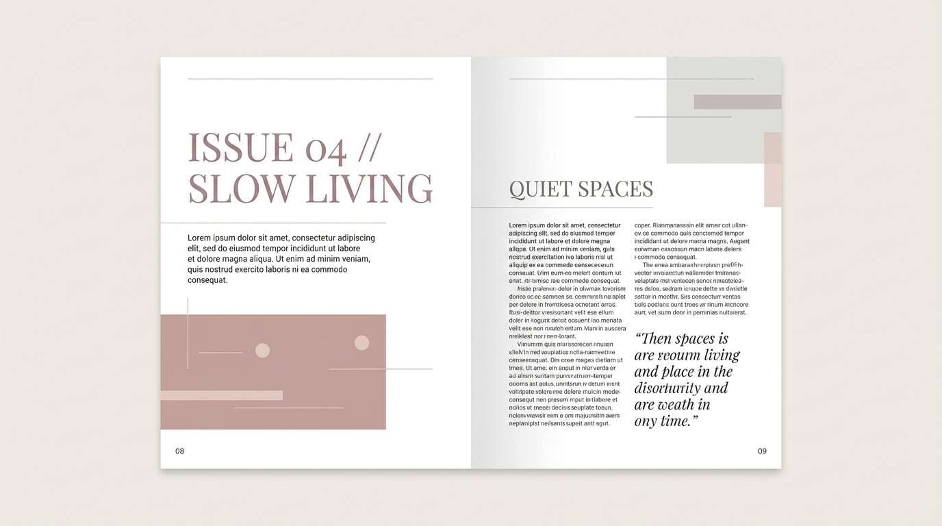 dusty mauve editorial layout with haunted house color combination