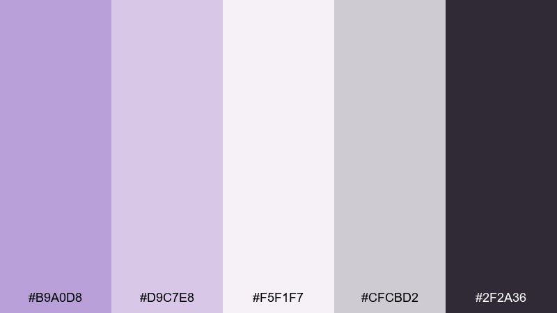 dusty mauve studio pastel violet color palette with hex codes