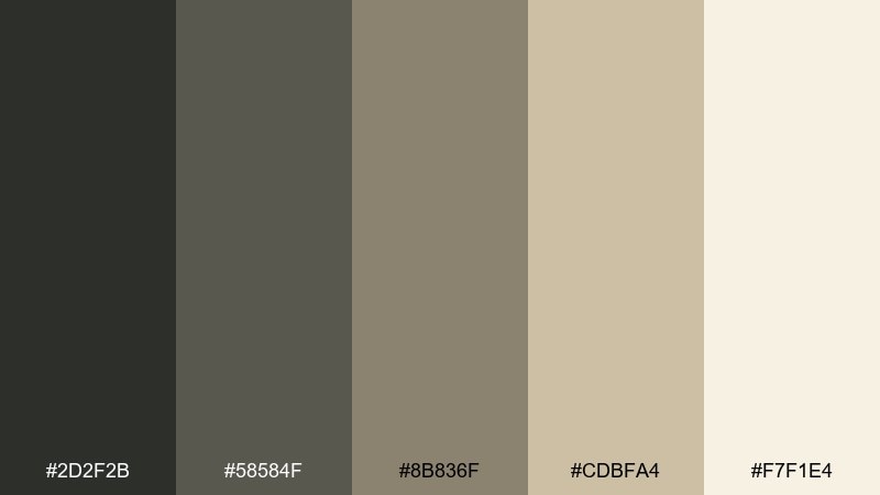 dusty parachute army color palette with hex codes