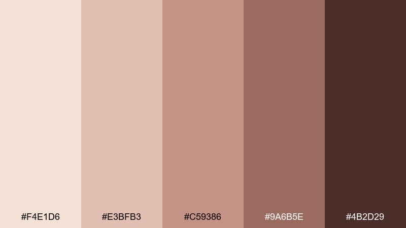 dusty rose ridge desert sand color palette with hex codes