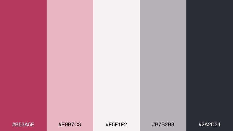 dusty rose workspace ui blush raspberry color palette with hex codes