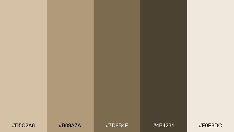 dusty safari safari color palette with hex codes