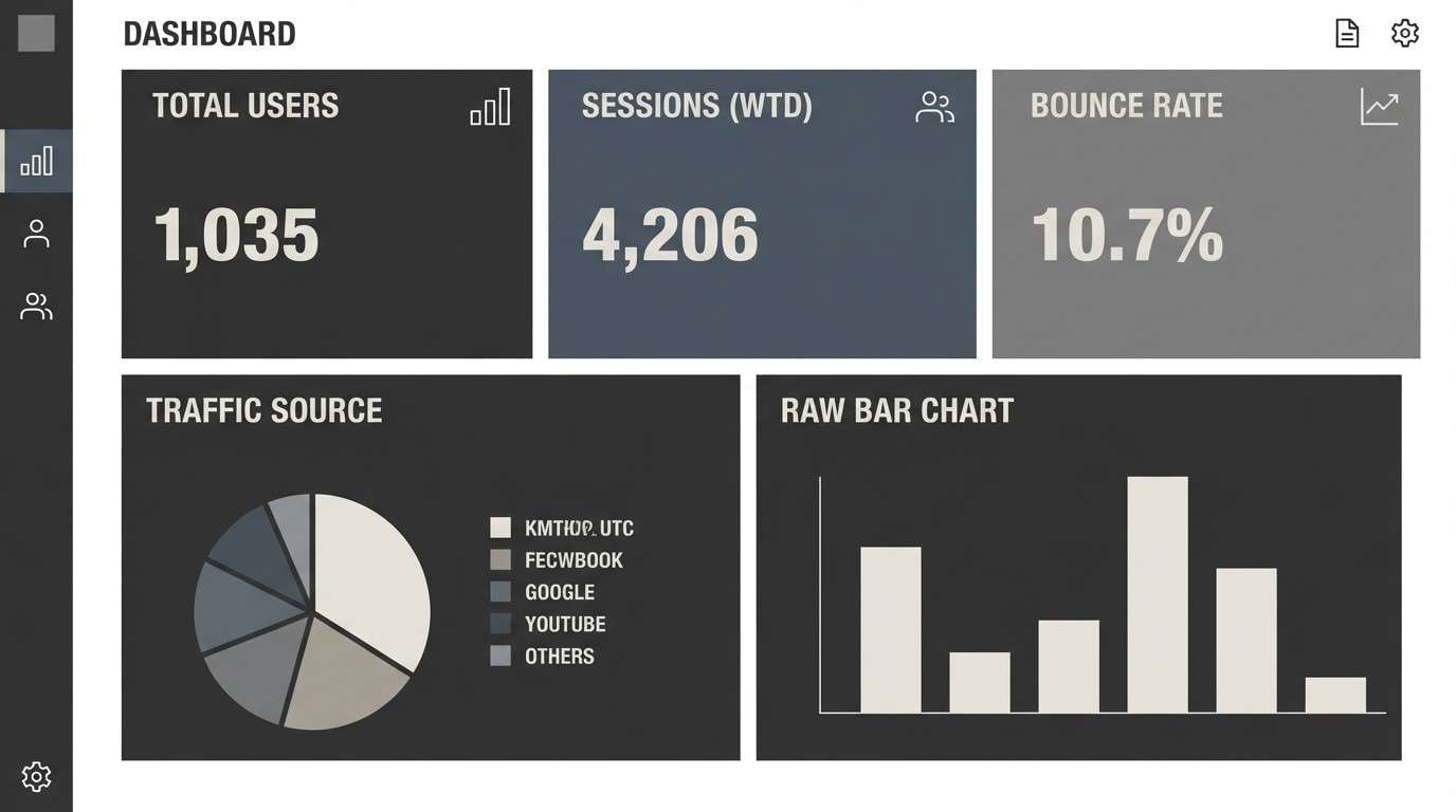 brutalist dashboard ui