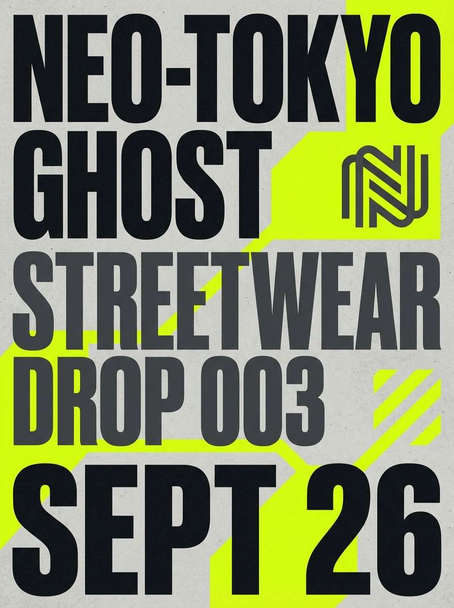 streetwear drop poster