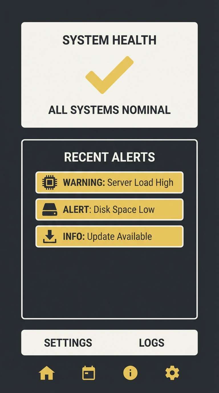 system alerts ui